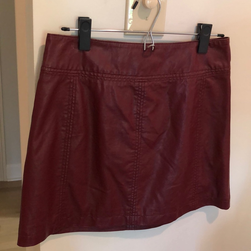 Free people faux leather skirt